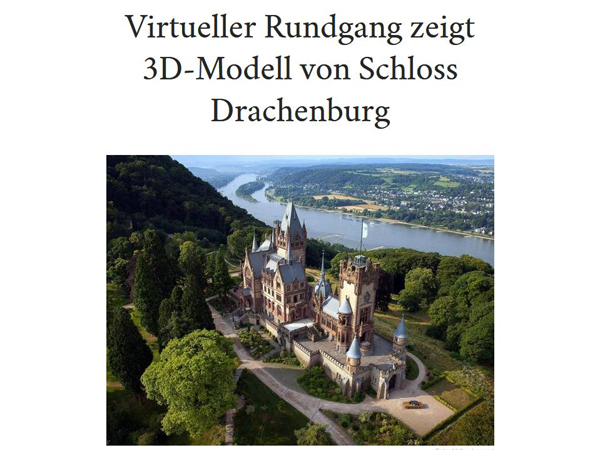 Bonner General Anzeiger berichtet über 3Dshowcase Schloss Drachenburg